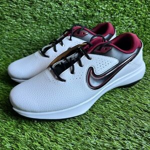 Size 11 - Nike Victory Pro 3 Golf Shoes DX9028-104 MENS White/Maroon (WIDE) New